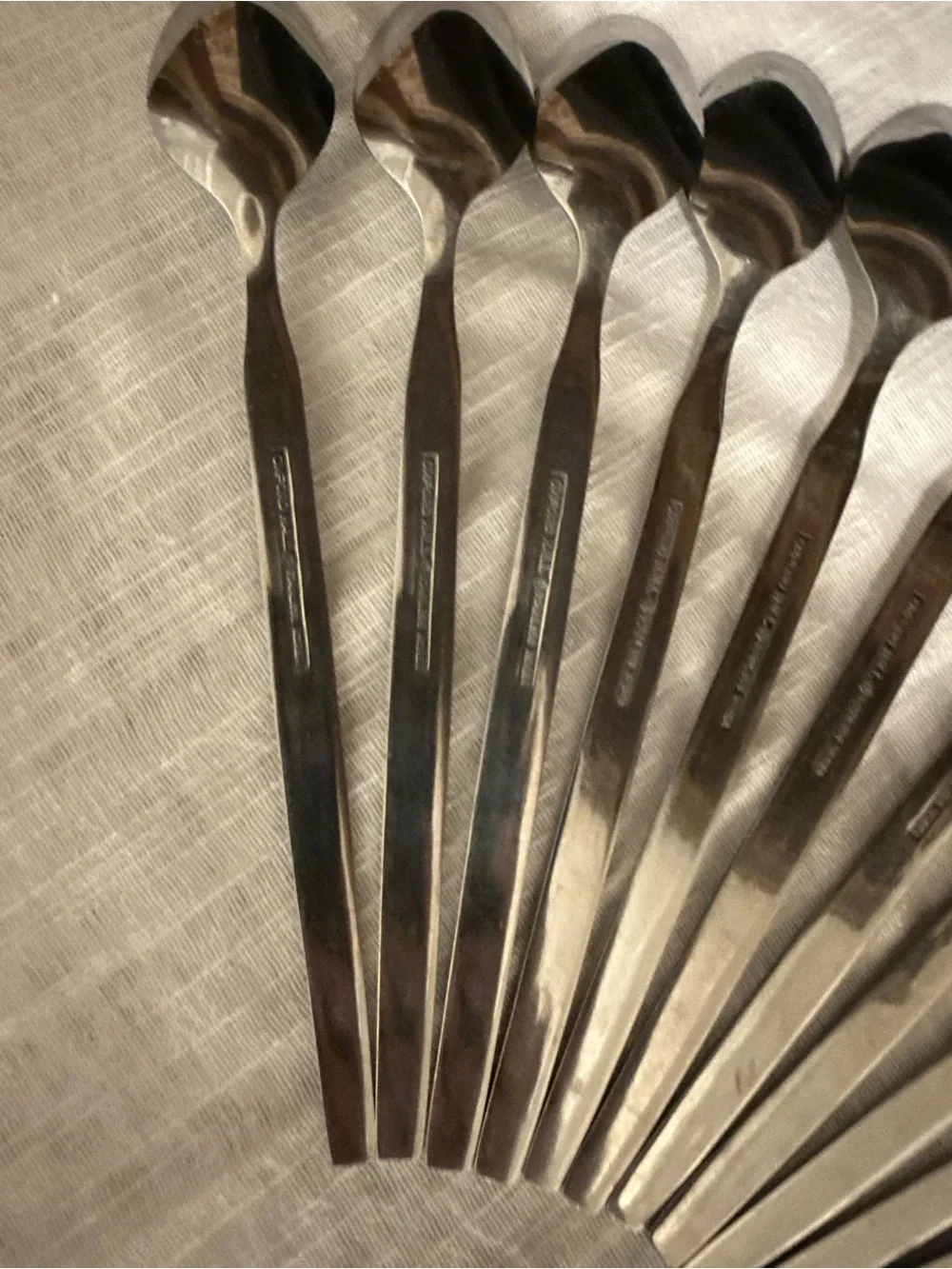 Vintage Oxford Hall Palo Alto Stainless Teaspoons - Set of 11 Iced Tea Spoons